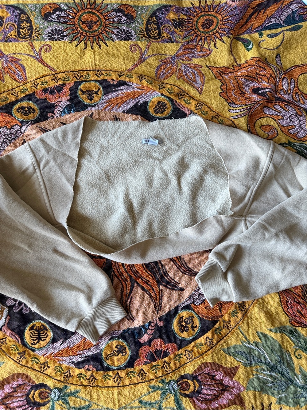 Light Beige Women's Cropped Open-Front Sweater Bolero Shrug